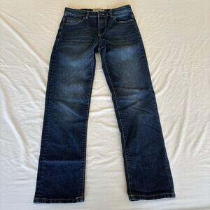 Lucky Brand Boys Classic Straight Stretch Jeans Dark Wash Size 14